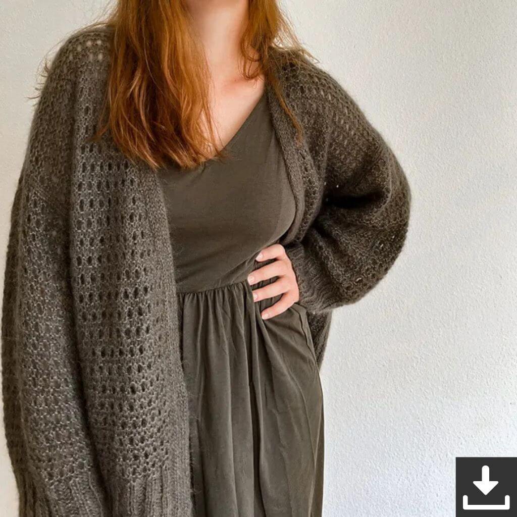 Aria Cardigan Strickanleitung - Rust Knitwear (PDF)