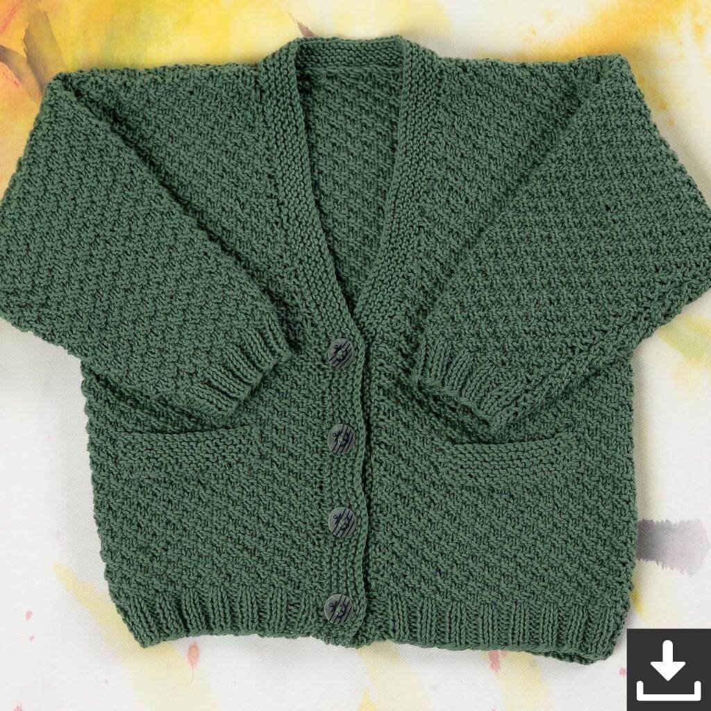 Babyjacke mit Schachbrettmuster Strickanleitung - Lang Yarns (PDF)