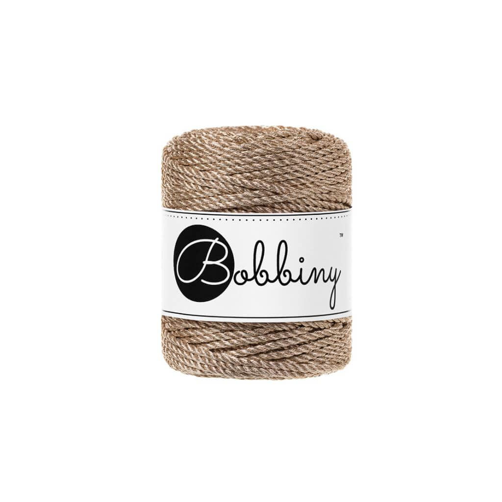 Bobbiny Metallic Makramee Garn 3 mm x 50 m gedreht - Image 3