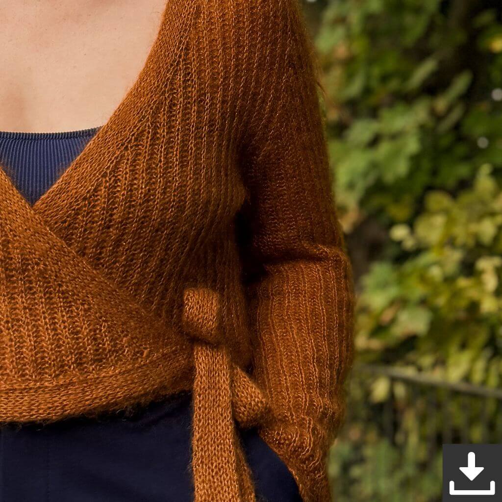 Brioche Bliss Wrap Cardigan Strickanleitung - Rust Knitwear (PDF)