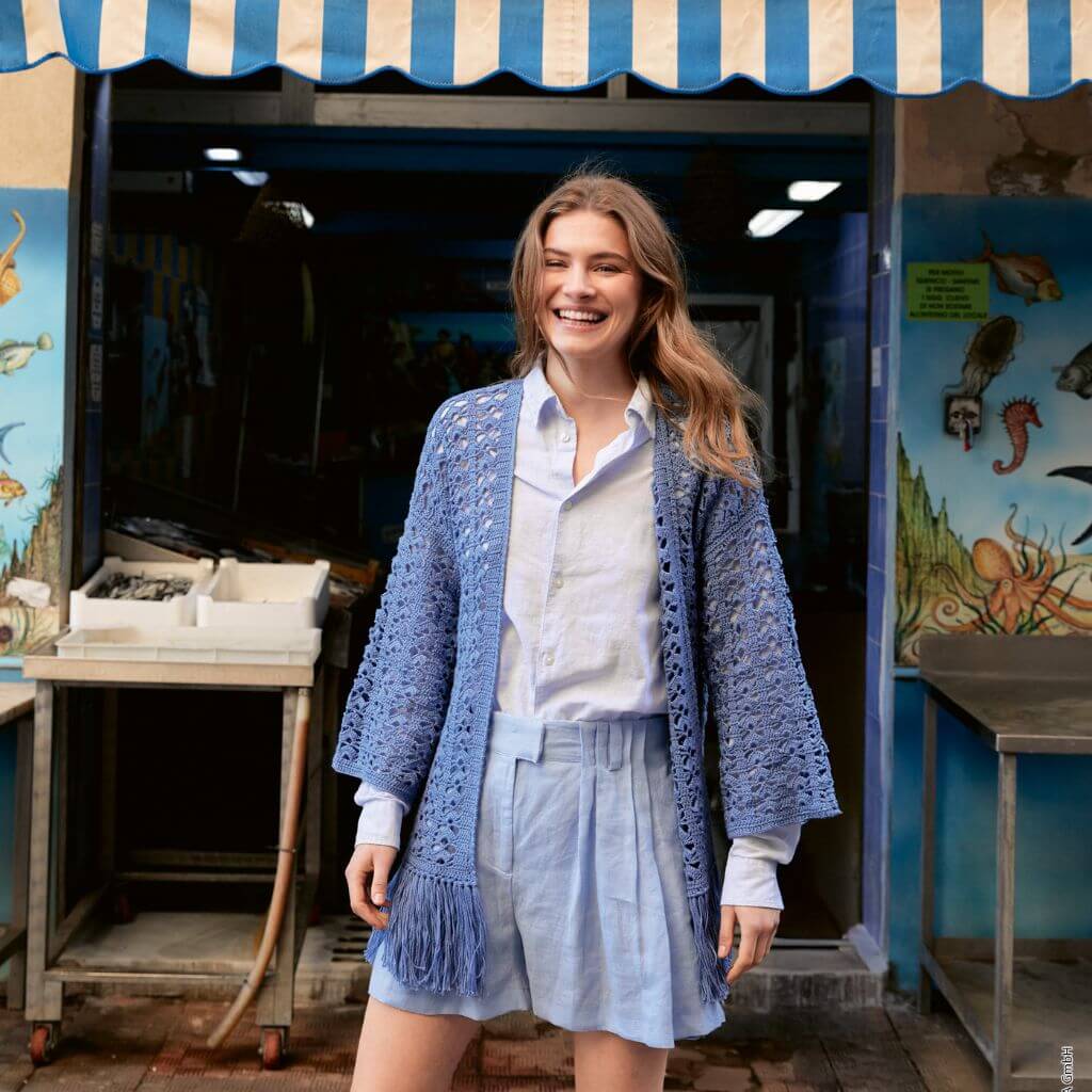 Cardigan mit Fächermuster Häkelanleitung - Lana Grossa (Heft)