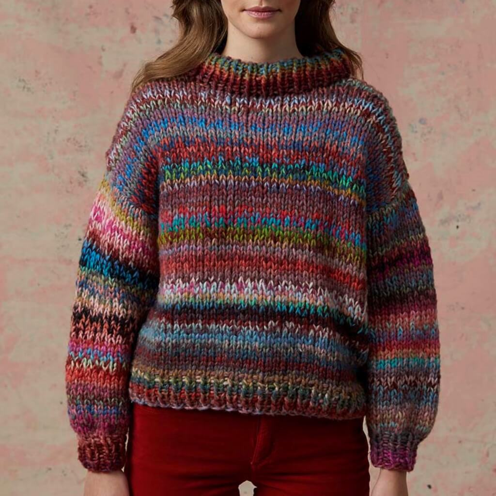 Bunter Pullover mit Farbverlauf Strickanleitung - Lang Yarns (PDF) - Image 3