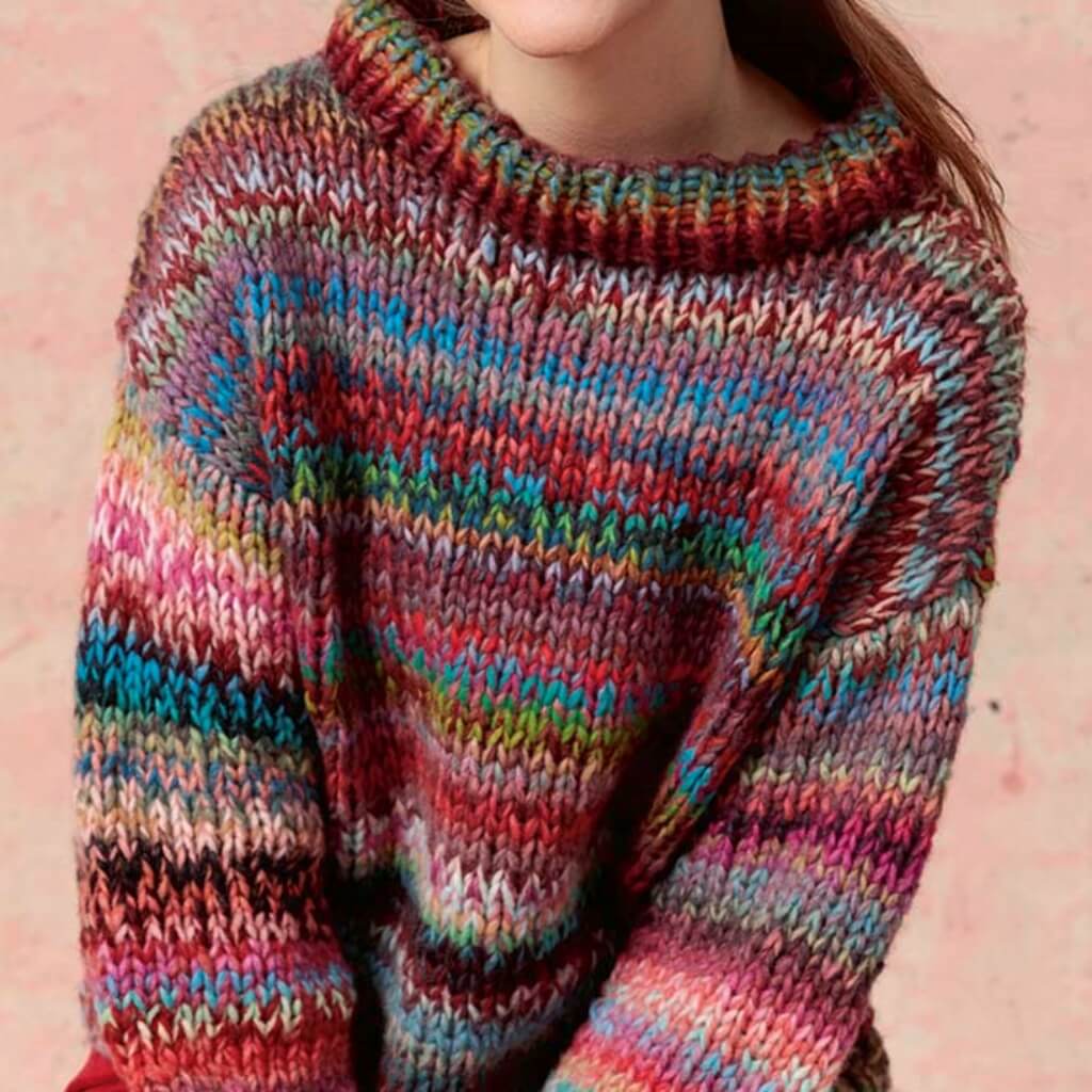 Bunter Pullover mit Farbverlauf Strickanleitung - Lang Yarns (PDF) - Image 4