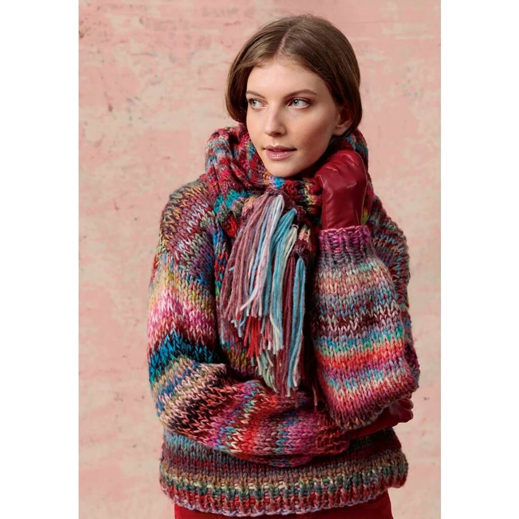 Bunter Pullover mit Farbverlauf Strickanleitung - Lang Yarns (PDF) - Image 5