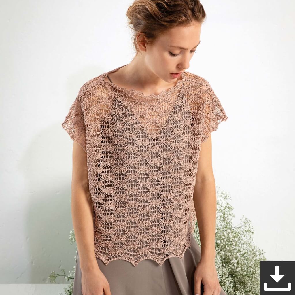 Luftiges Shirt Strickanleitung - Lang Yarns (PDF)