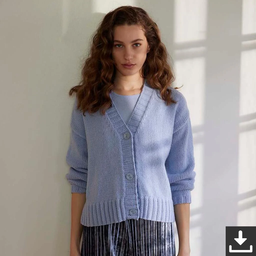 Damen Cardigan Novalee Strickanleitung - Lang Yarns (PDF)