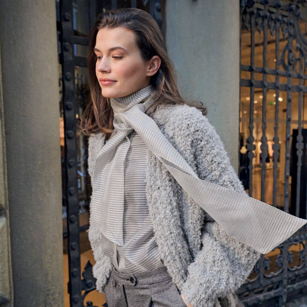 Flauschiger Cardigan Halbpatent Strickanleitung - Lana Grossa (Heft)