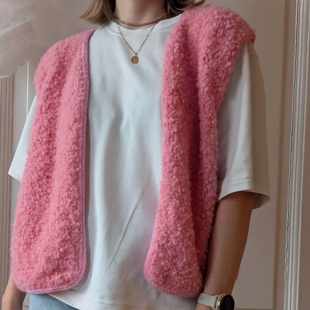 Fluffy Fleece Vest Strickanleitung - Knitmitjo (PDF) - Image 2