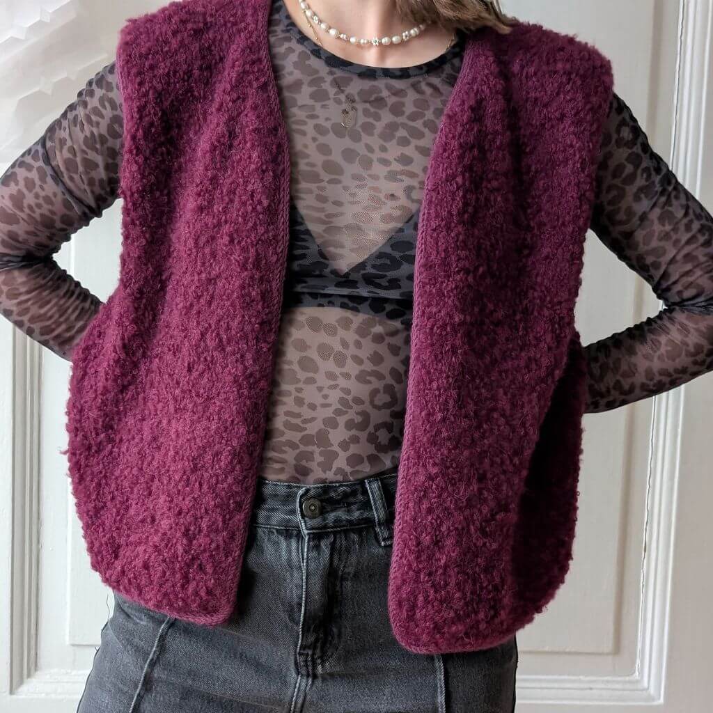 Fluffy Fleece Vest Strickanleitung - Knitmitjo (PDF) - Image 4