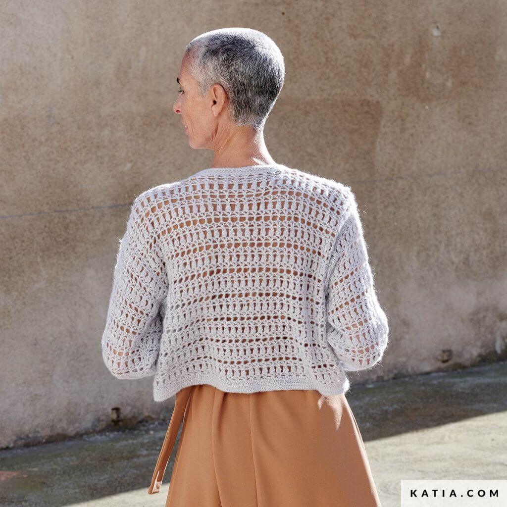 Gehäkelte Kurzjacke für Damen Häkelanleitung - Katia (PDF) - Image 2