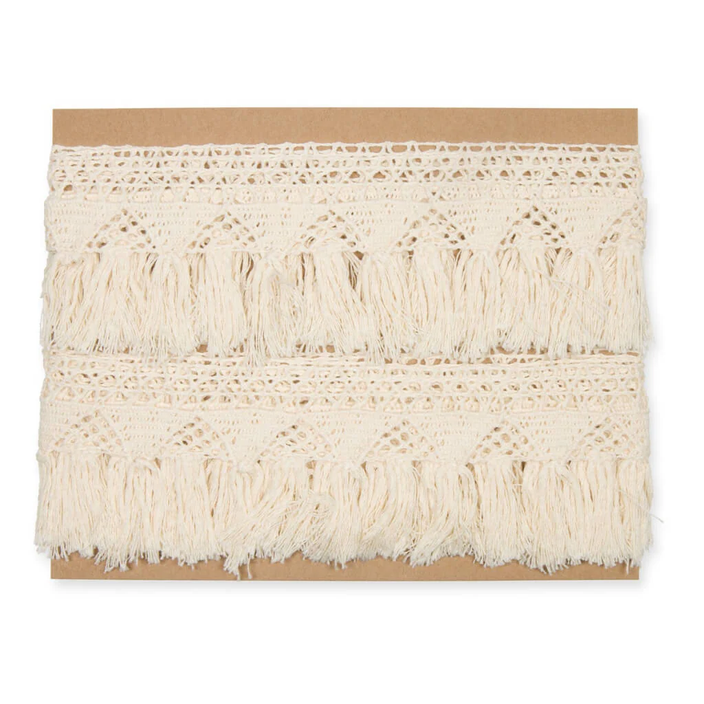 Halbach Fransenborte Makramee 6 cm x 3 m