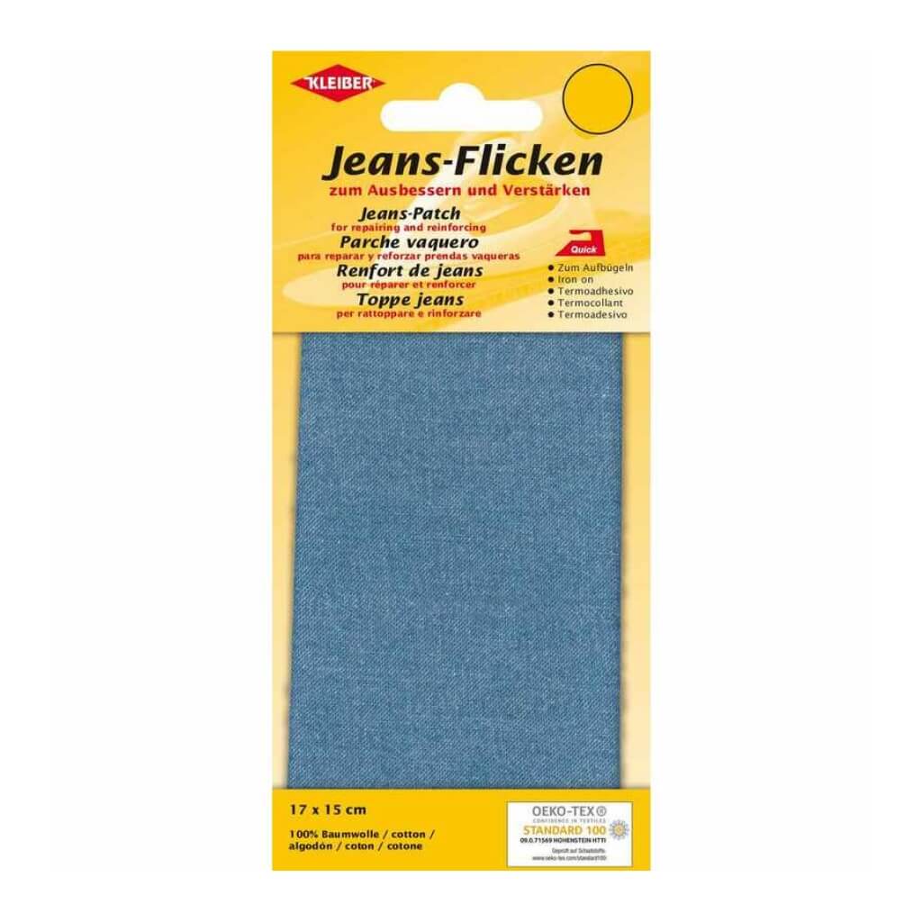 Kleiber Jeans-Bügelflicken Hellblau
