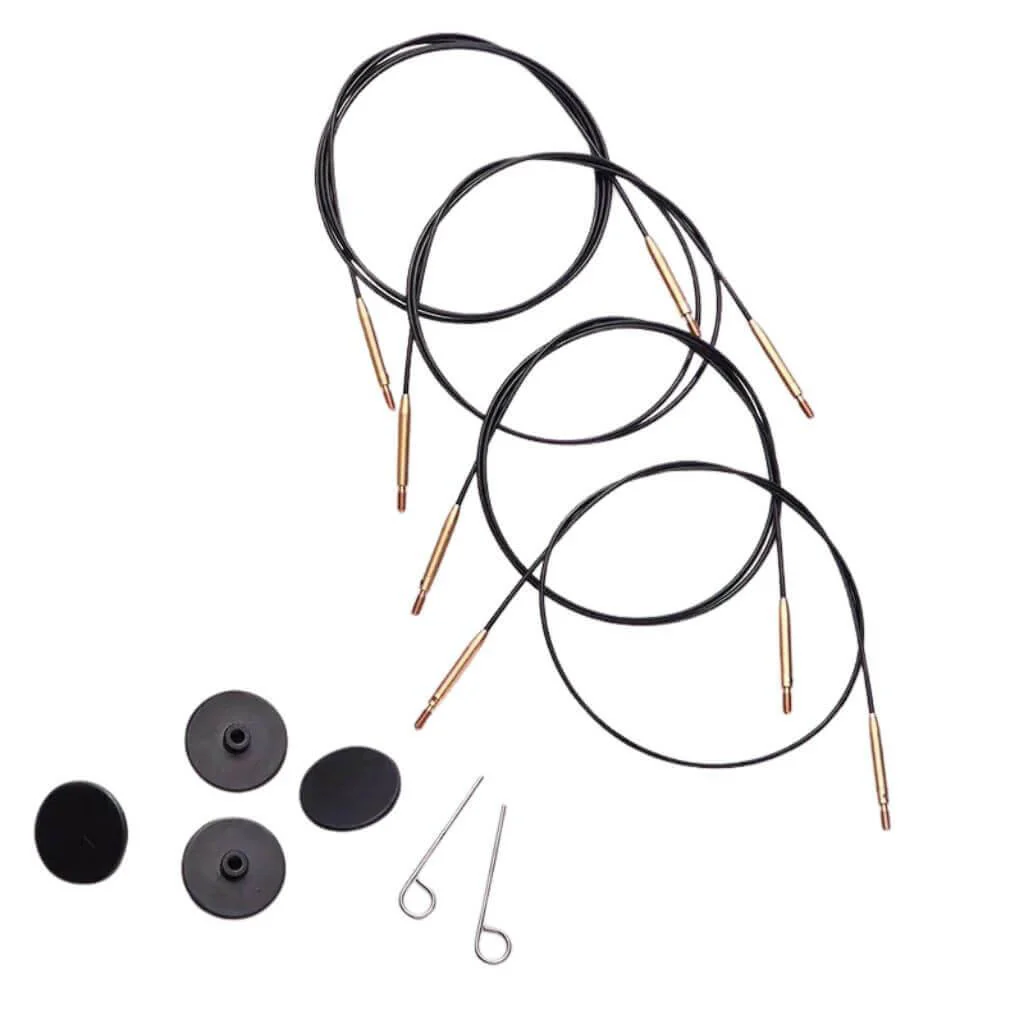 KnitPro Nadelseil Swivel 360° schwarz