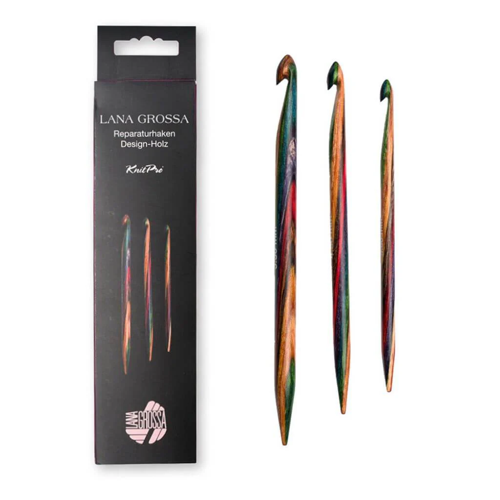 Lana Grossa Reparaturhaken-Set Holz