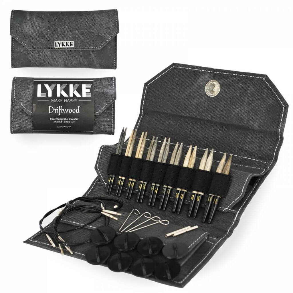 Lykke Rundstricknadel Set - Driftwood Grau Denim 9 cm
