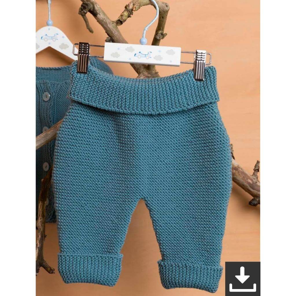 Babyhose im Kraus-Rechts-Muster Strickanleitung - Lang Yarns (PDF)