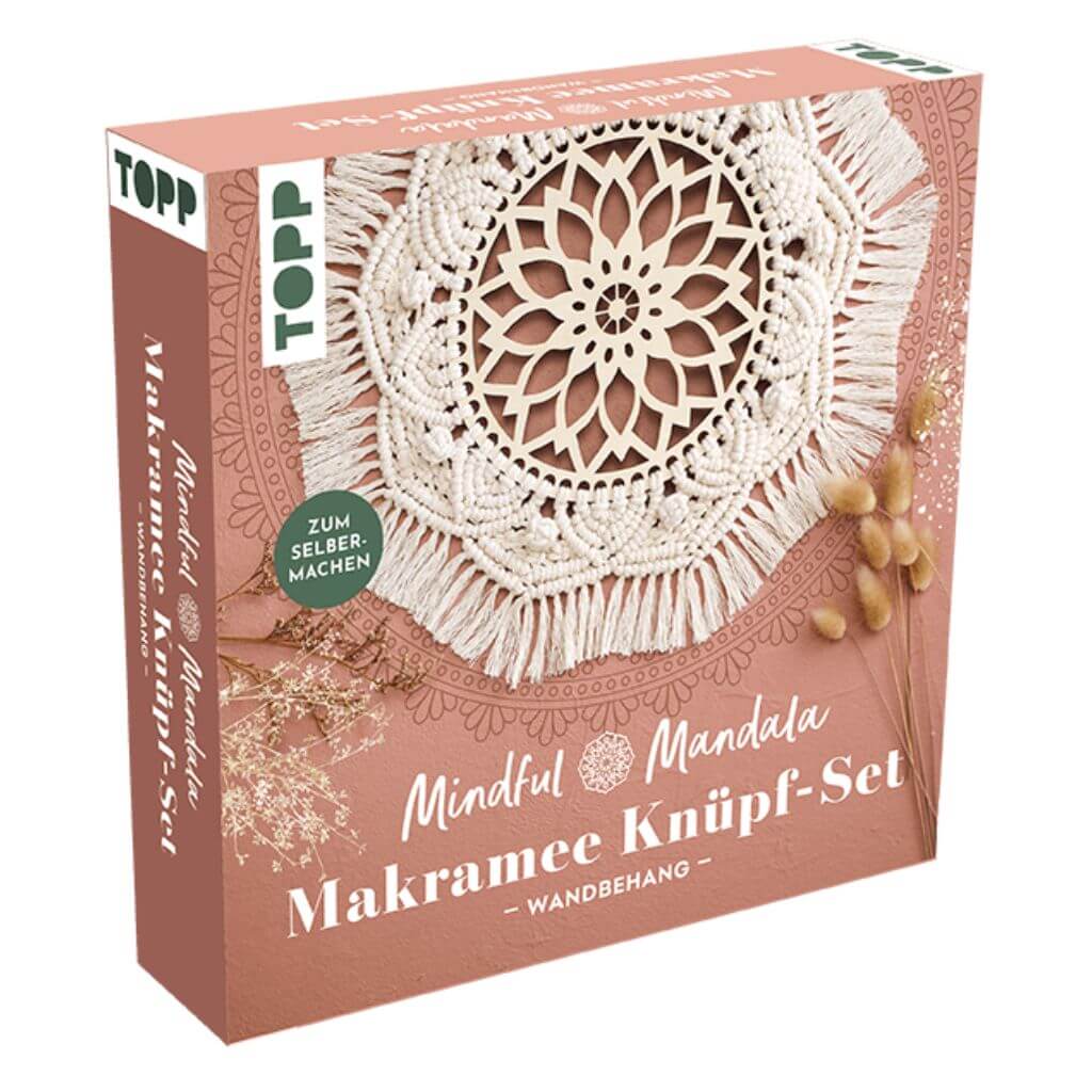 TOPP Mindful Mandala - Makramee-Knüpf-Set: Wandbehang