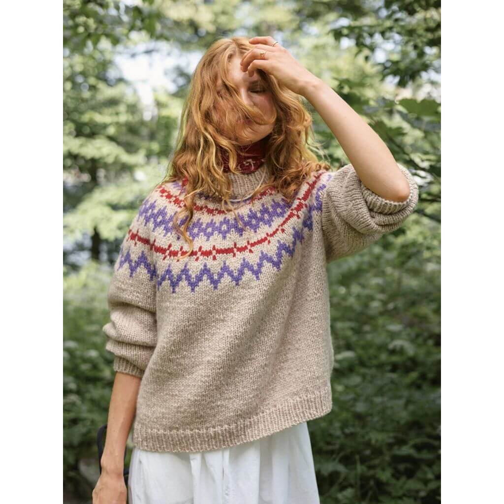 Norwegerpullover Damen Polar-Light Strickanleitung - Sandnes Garn (Heft)