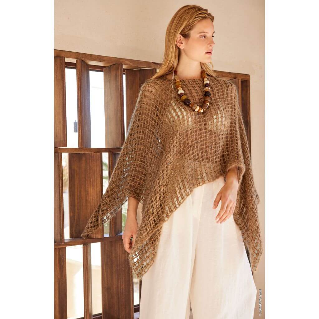 Poncho mit Gittermuster Häkelanleitung - Lana Grossa (Heft) - Image 2