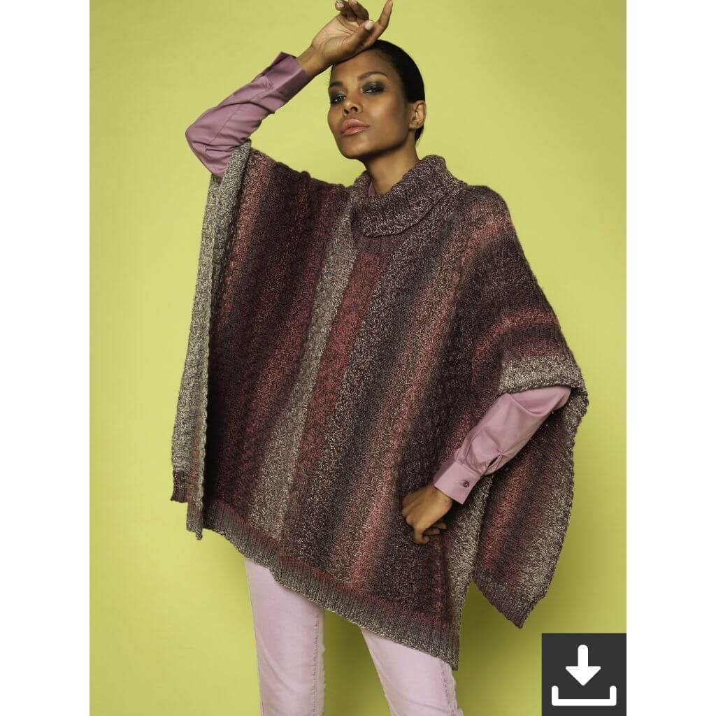 Poncho Windgap Strickanleitung - Schoppel Wolle (PDF)