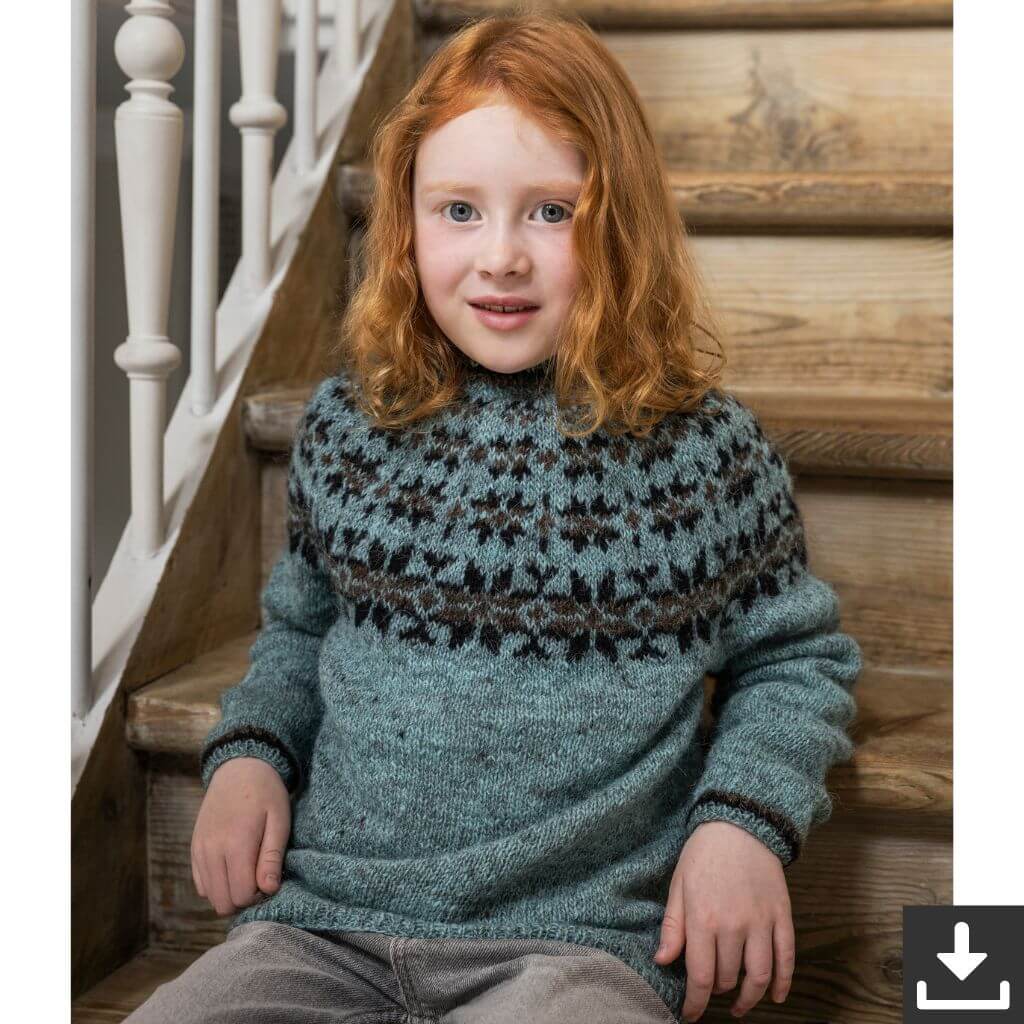 Pullover Kinder Hláka Strickanleitung - Lopi (PDF)