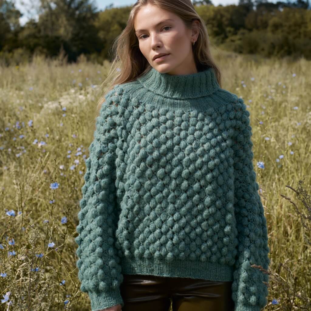 Pullover mit Noppen Häkelanleitung - Lana Grossa (Heft)