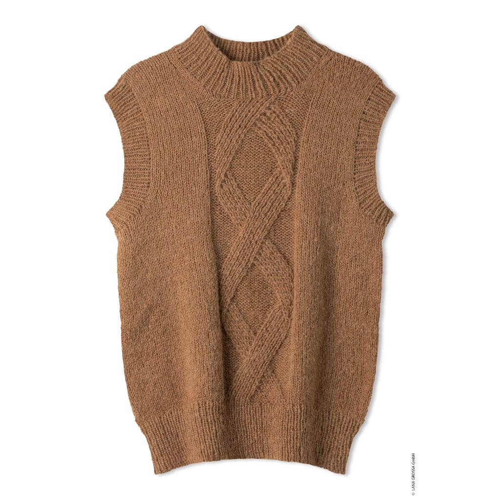 Pullunder mit Zopfmuster Top-Down Strickanleitung - Lana Grossa (Heft) - Image 2