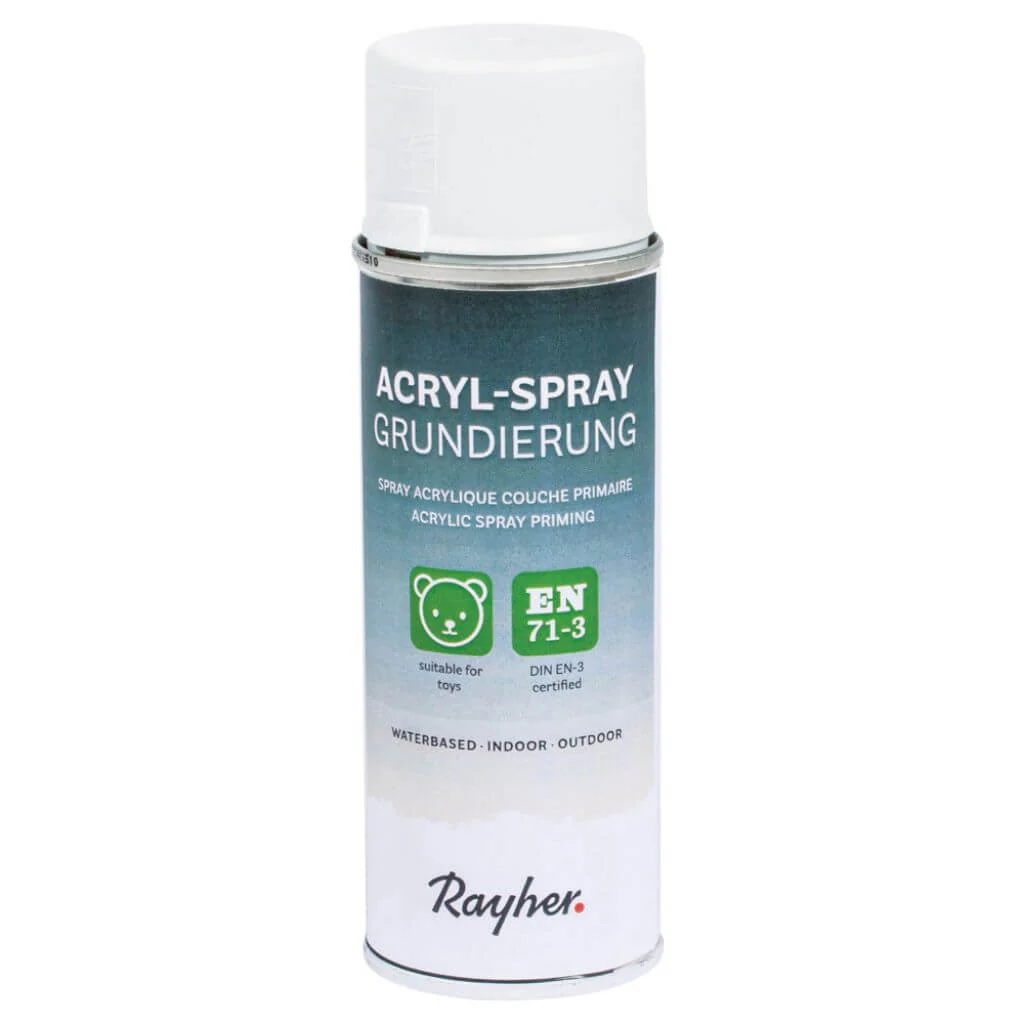 Rayher Acryl Spray Grundierung, Grau, Dose 200Ml