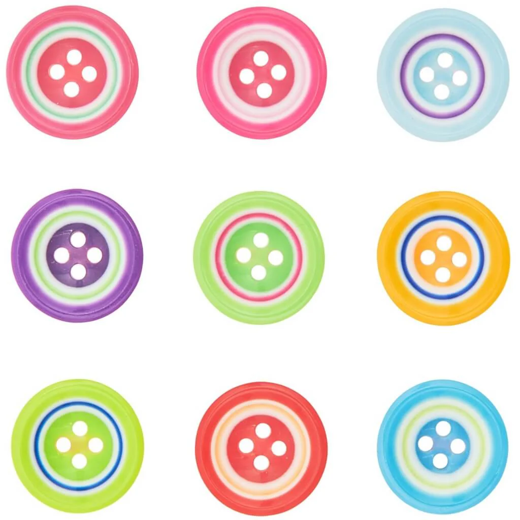 Rico Design Knopfmix Bunt 15 mm - Image 2