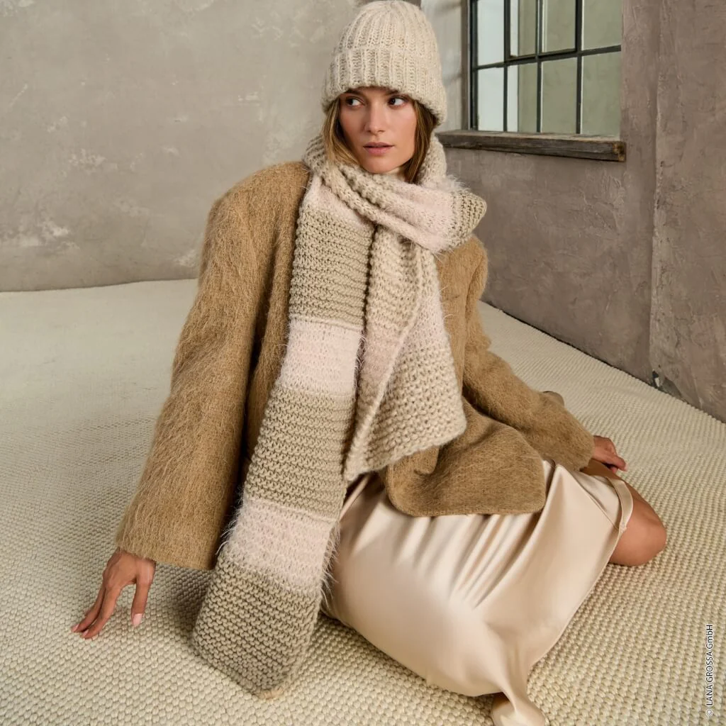 Schal mit Materialmix Strickanleitung - Lana Grossa (Heft)