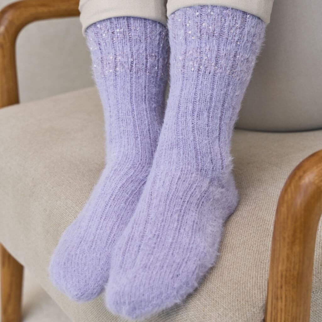 Socken mit Glitzerstreifen Strickanleitung - Lana Grossa (Heft)