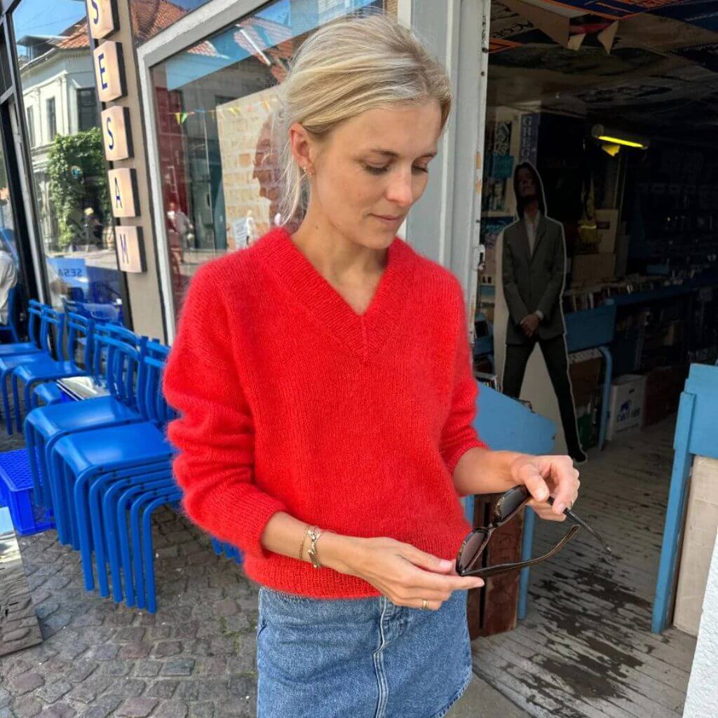 Stockholm Sweater V-Ausschnitt Strickanleitung - PetiteKnit (Heft)