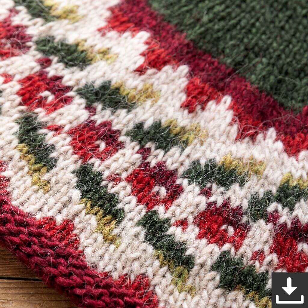 Weihnachtsteppich Trönuber Strickanleitung - Lopi (PDF)