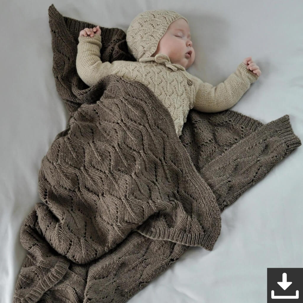 Babydecke Lille Spire Strickanleitung - Yndestrikk (PDF)